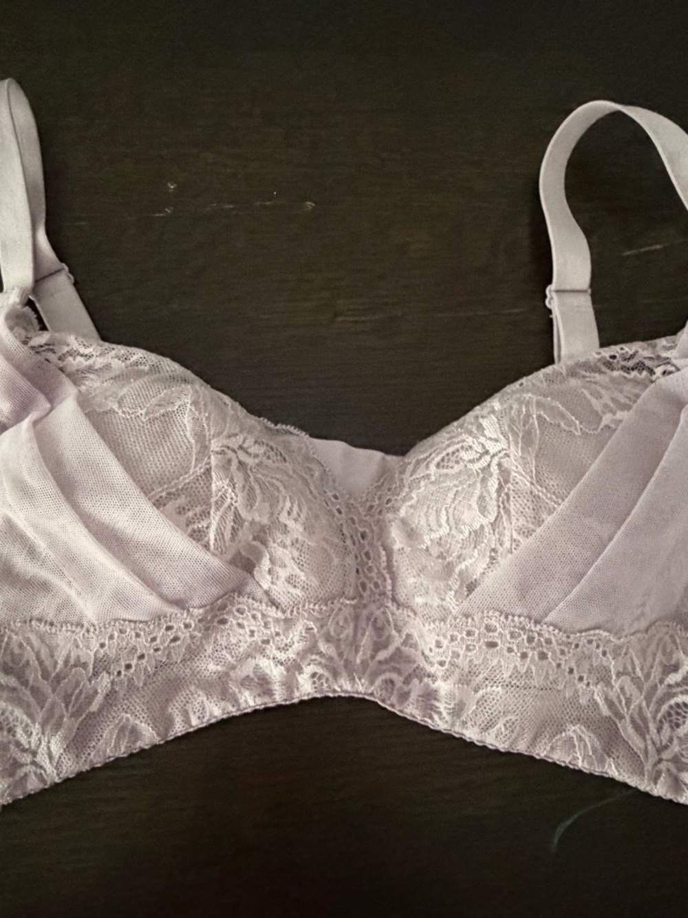 Lace Full-Coverage Support Bra in Pale Mauve